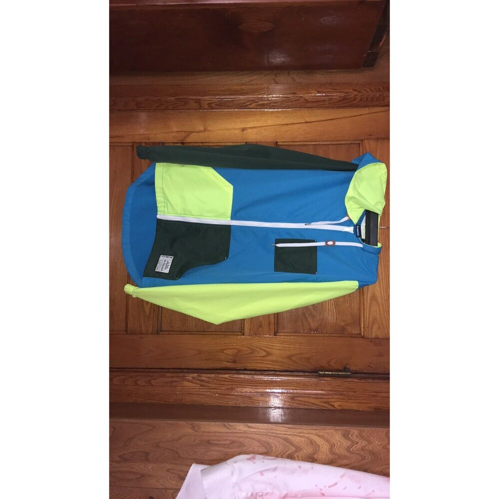 KAVU Color block Hooded Full Zipper Lightweight Outdoor Windbreaker Jacket Sz S